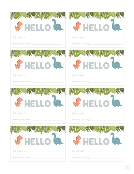 printable baby shower name tags