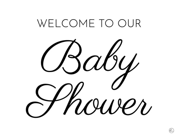 elegant baby shower welcome sign