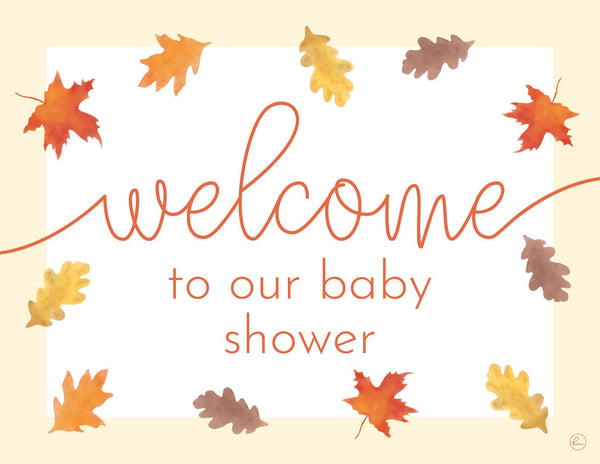 fall baby shower welcome sign