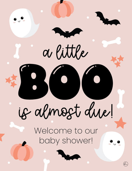 halloween baby shower welcome sign