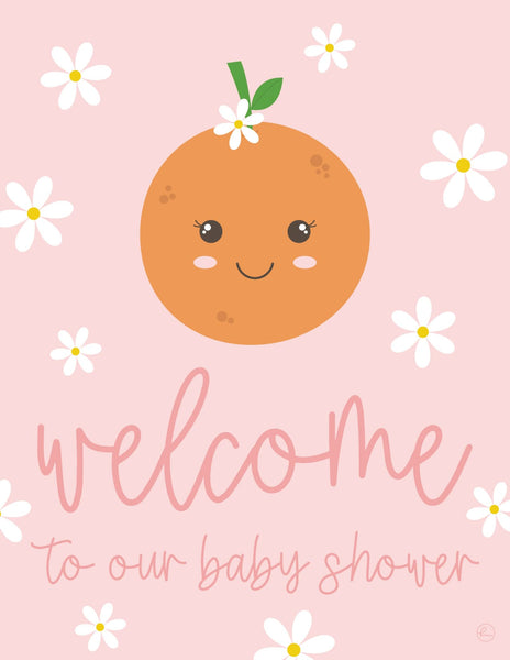 little cutie baby shower welcome sign