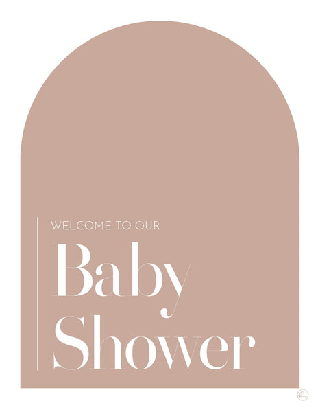modern baby shower welcome sign