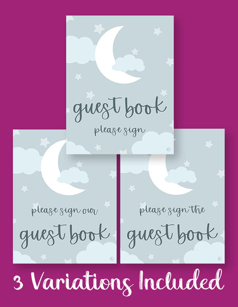 printable baby shower guest book signs