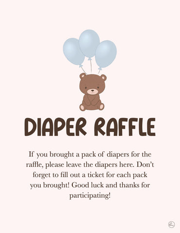printable diaper raffle sign