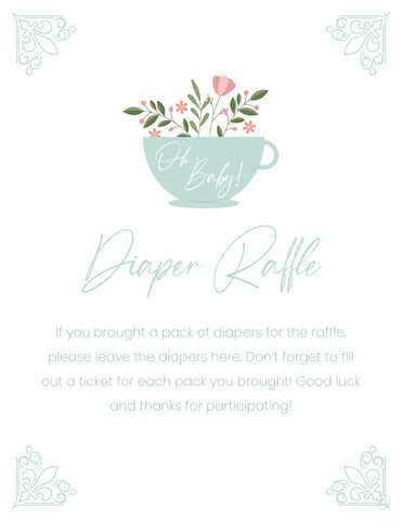 printable diaper raffle guide sign