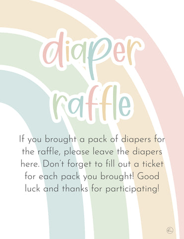 printable diaper raffle guide sign