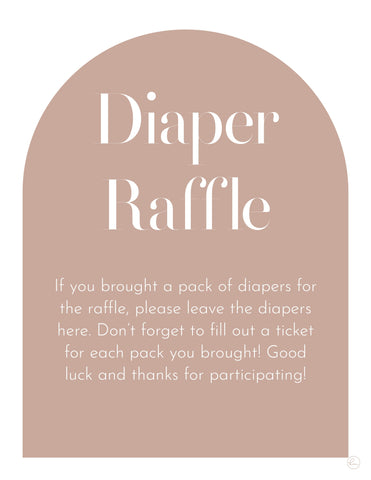 printable diaper raffle guide sign