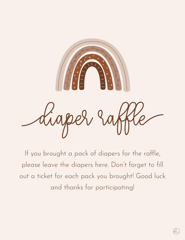printable diaper raffle guide sign