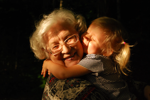 Grandma Hugging Grandchild