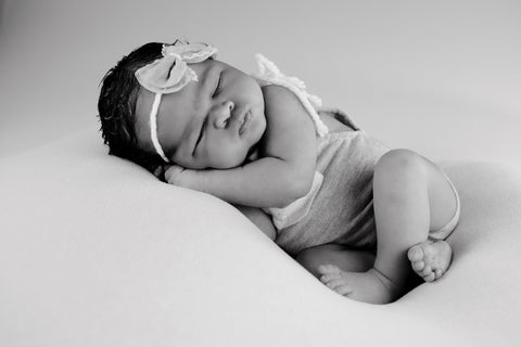 Newborn Baby with Bow