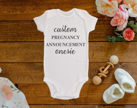 Custom Pregnancy Announcement Onesie