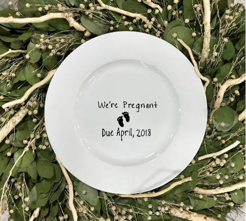 Pregnancy Announcement Plate