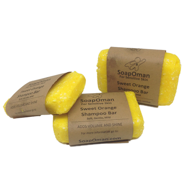 SoapOman - Sweet Orange Solid All Natural Shampoo Bar