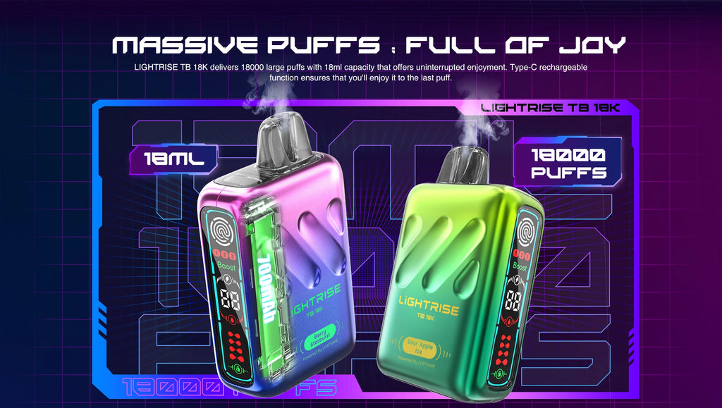 Lightrise Disposable Vape Puff Count and EJuice