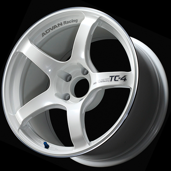 Advan TC4 18x9.5 +12 5-114.3 Racing White and Ring Wheel – SUBIE