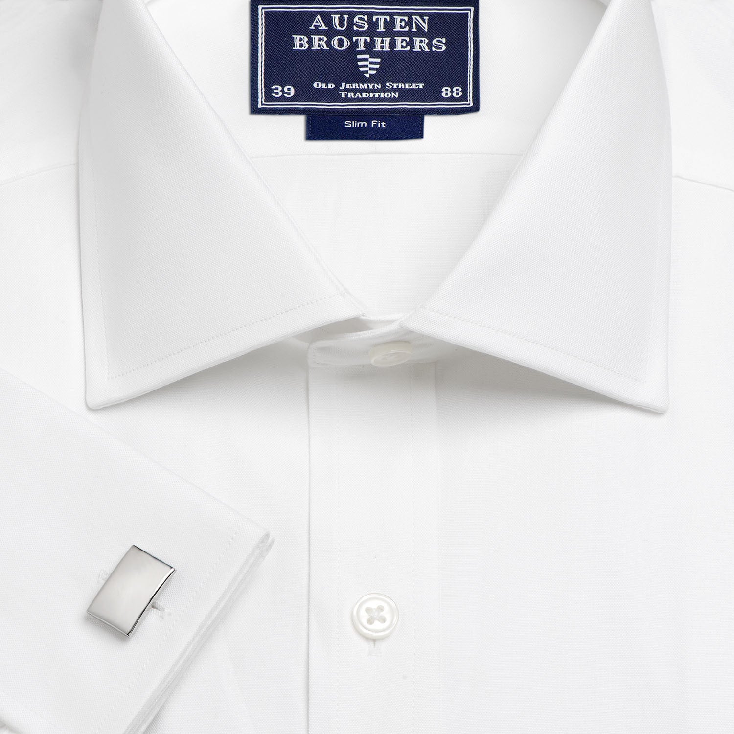 china white pinpoint oxford shirt