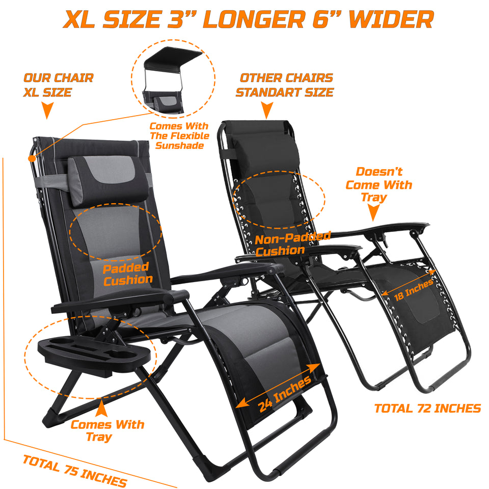 75 inch zero gravity chair