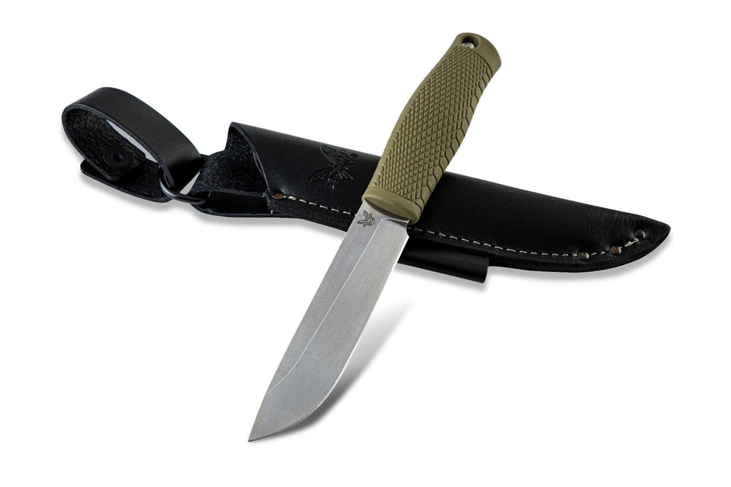 Benchmade Leuku Fixed Blade Knife Ranger Green (5.19" Satin CPM-3V) 202