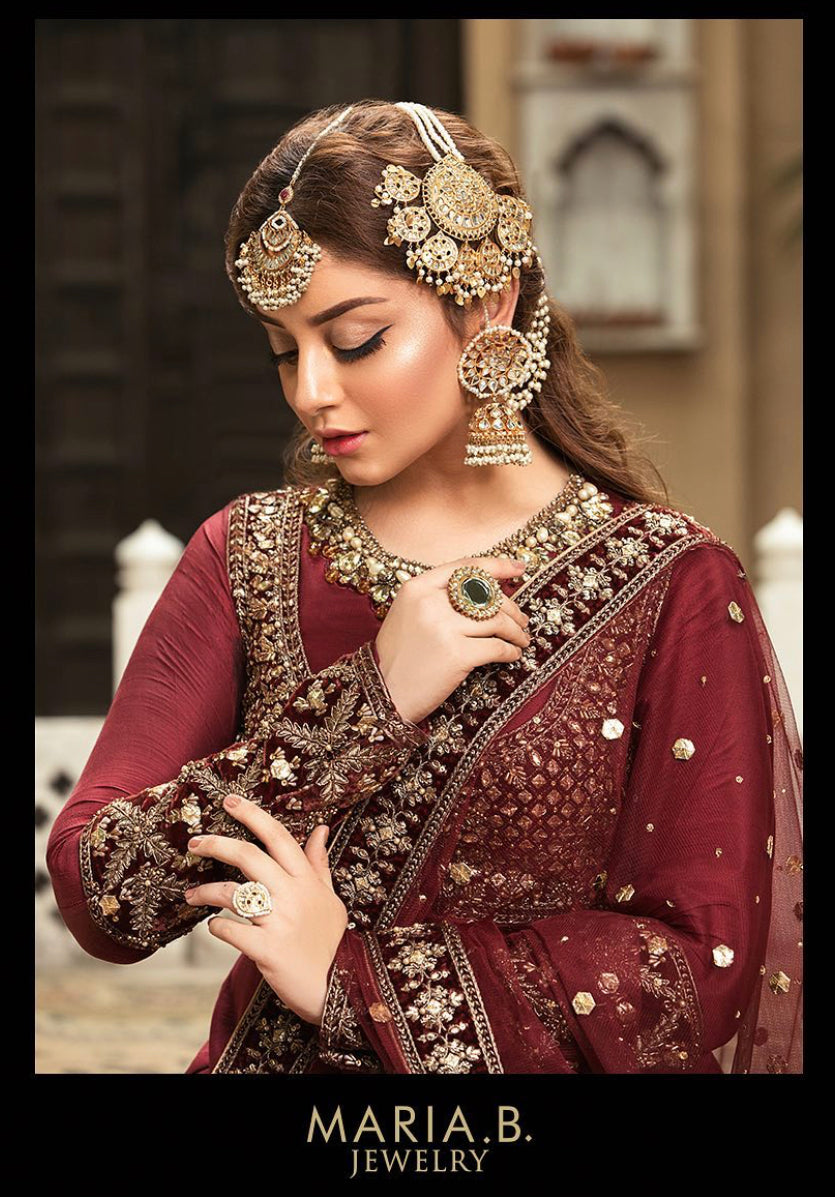 Maria B jewellery at lebaasonline UK and USA high fashion Indian and Pakistani Bridal jewelry  for Asian brides