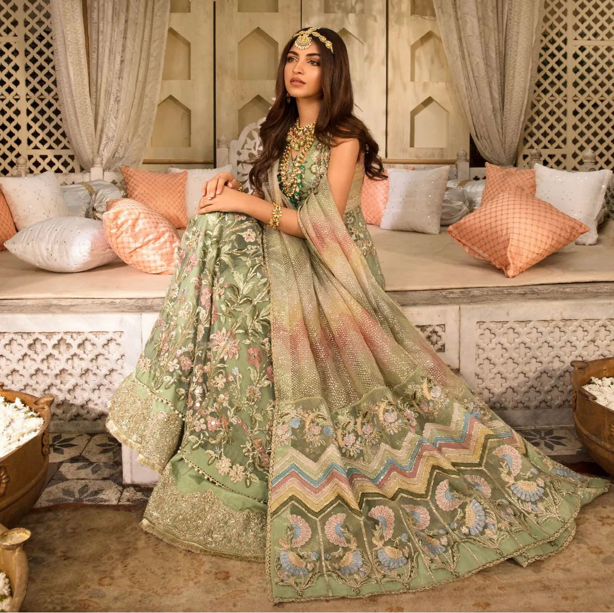 Crimson Pakistani wedding dresses online UK USA 