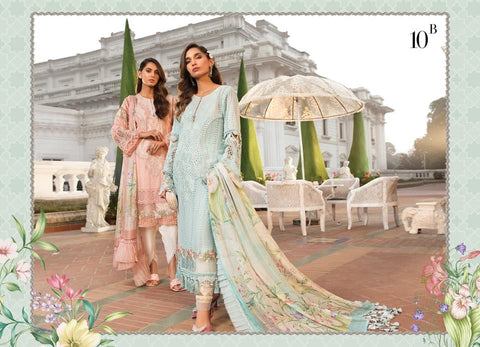 Maria B Lawn 2022 Summer Dresses Collection UK, USA, Online Sale 2B 10B