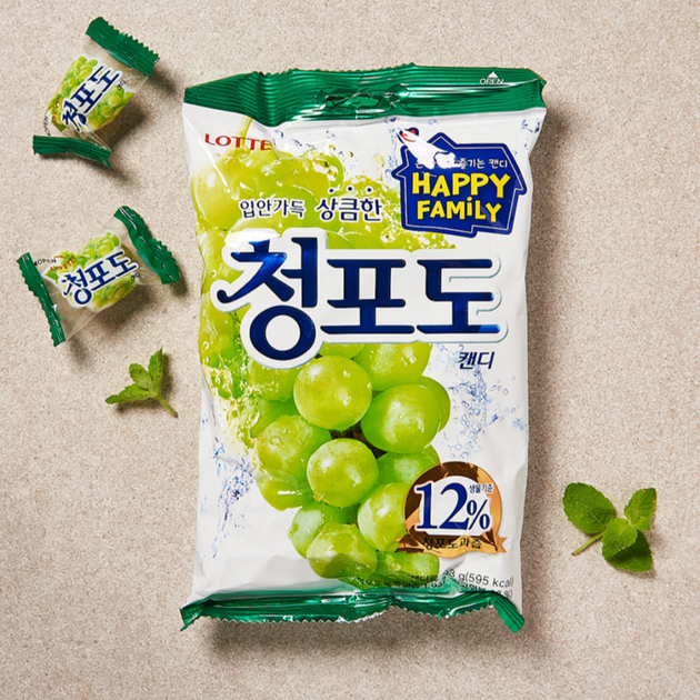 Lotte Green Grapes Hard Candy (Large) 323g | Seoul Mills