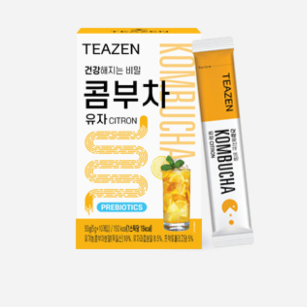 TEAZEN Kombucha Powder Tea Sticks 3 Boxes per Order *Includes FREE Bot ...