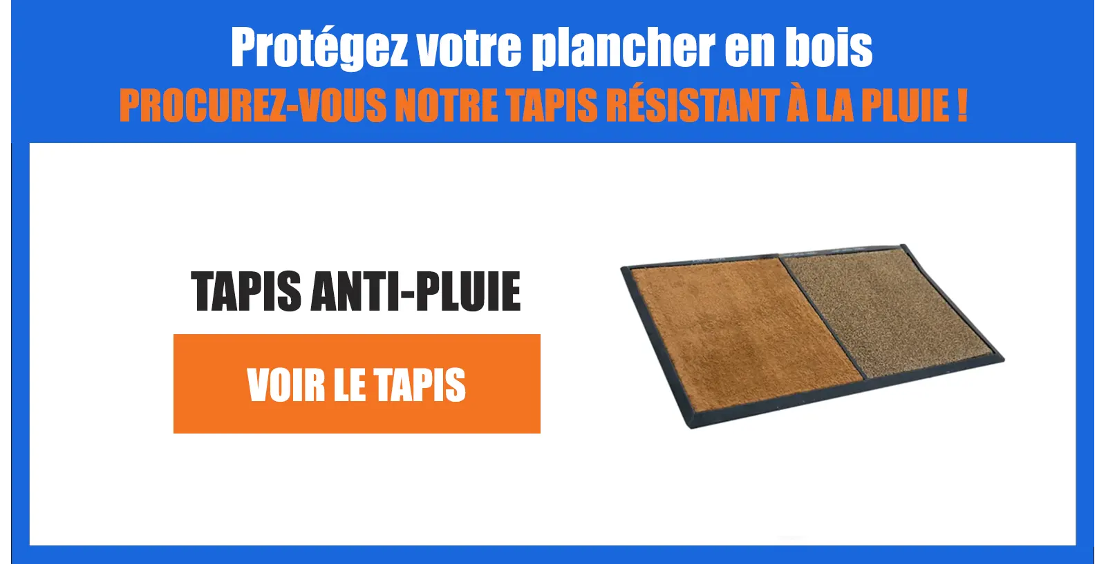 Tapis extérieur résistant à la pluie