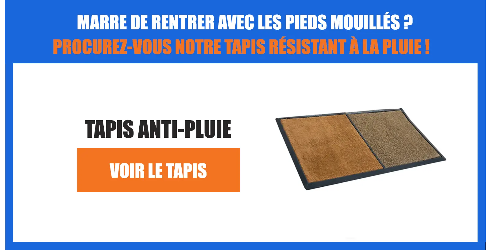 Tapis paillasson extérieur résistant à la pluie