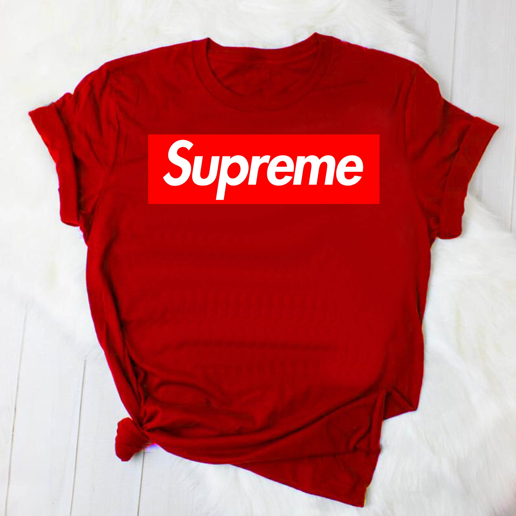 supreme red tshirt