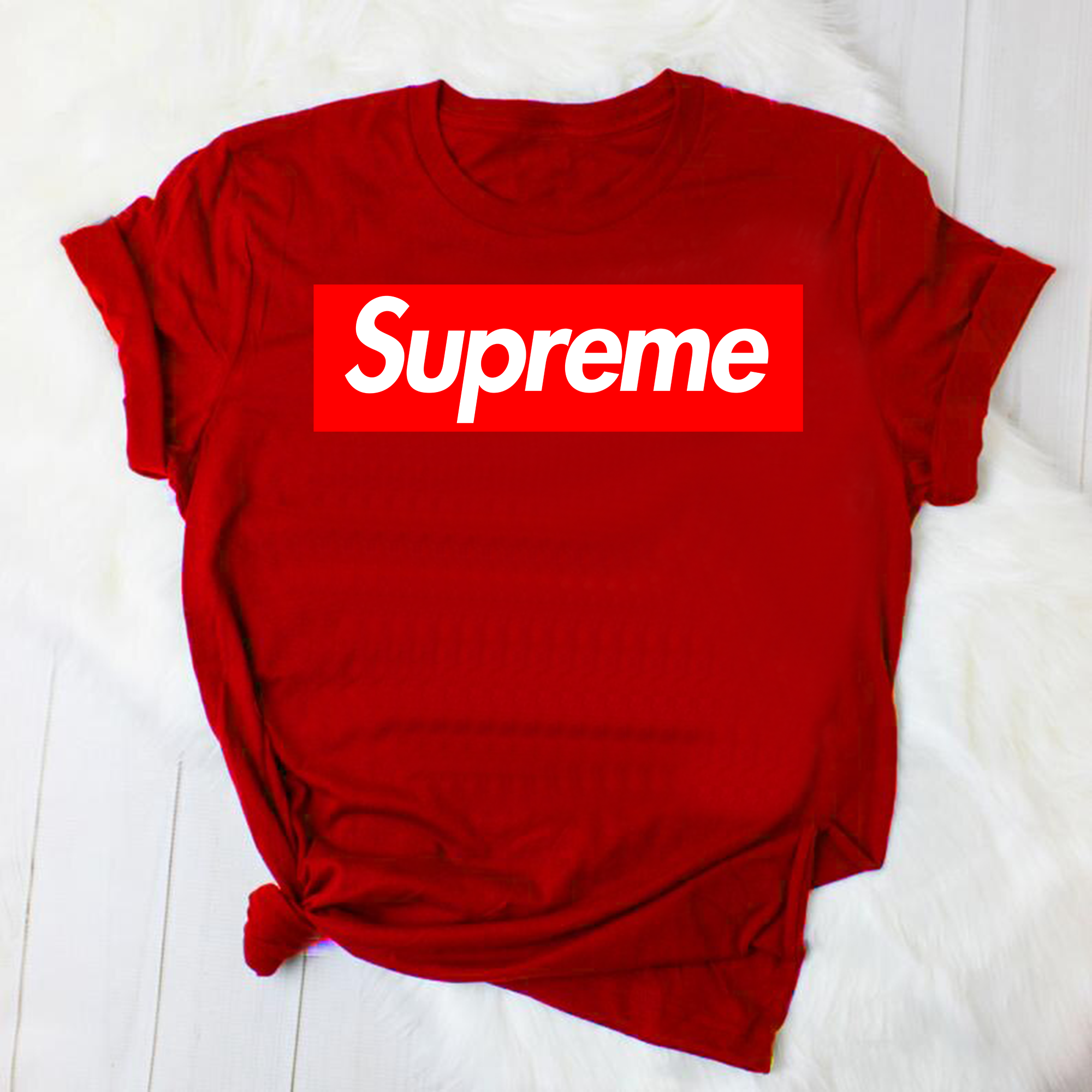 red supreme tshirt