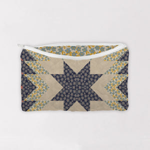 Adeline Patchwork Coral Makeup Bag - Chandler Country Store