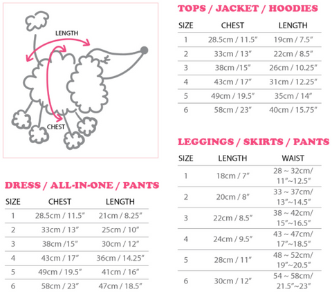 Size Charts – Pets Charming