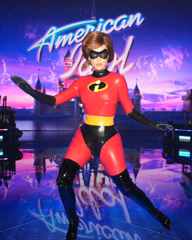 Katy Perry wears full custom Vex Elastigirl costume on American Idol.