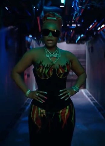 Niki Minaj wearing Vex Clothing for her new music video 