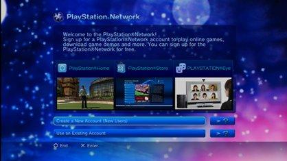 Signing up for PlayStation®Network