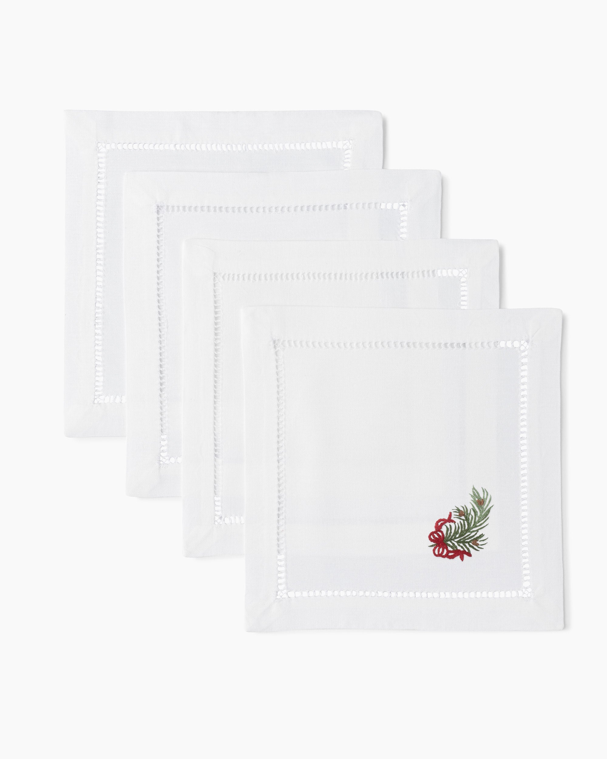  Pine Bough Ribbon Cocktail Napkins