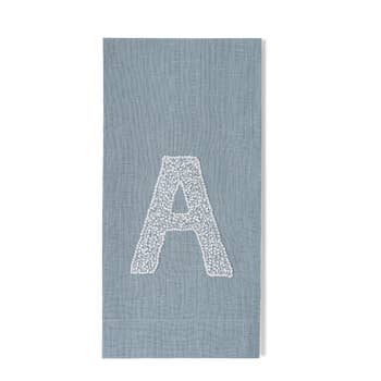 Monogram Twig Hand Towel - Sky Blue - Henry Handwork product image