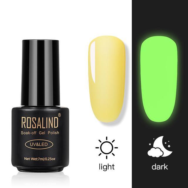 glow in the dark yellow nails