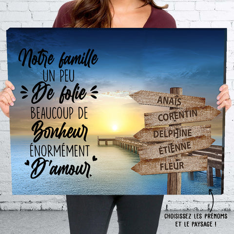 Toile Personnalisée - Mamie/Maman Tu Nous As Déjà - TESCADEAUX