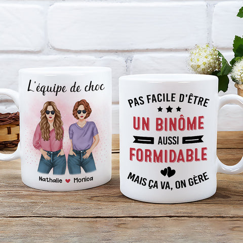 Mug Personnalisé - Amitié Au Travail, C'Est Comme Trouver Un Trèfle -  TESCADEAUX