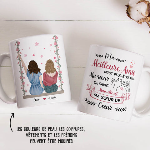 Mug Personnalisé - Amitié Au Travail, C'Est Comme Trouver Un Trèfle -  TESCADEAUX