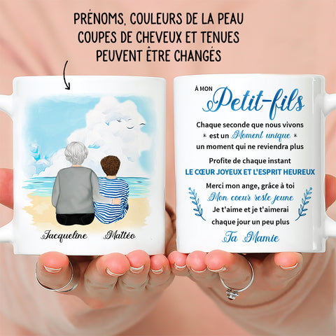 Mug Personnalisé - Petit-Fils Mamie Et Papy - Tu Es Notre Soleil -  TESCADEAUX