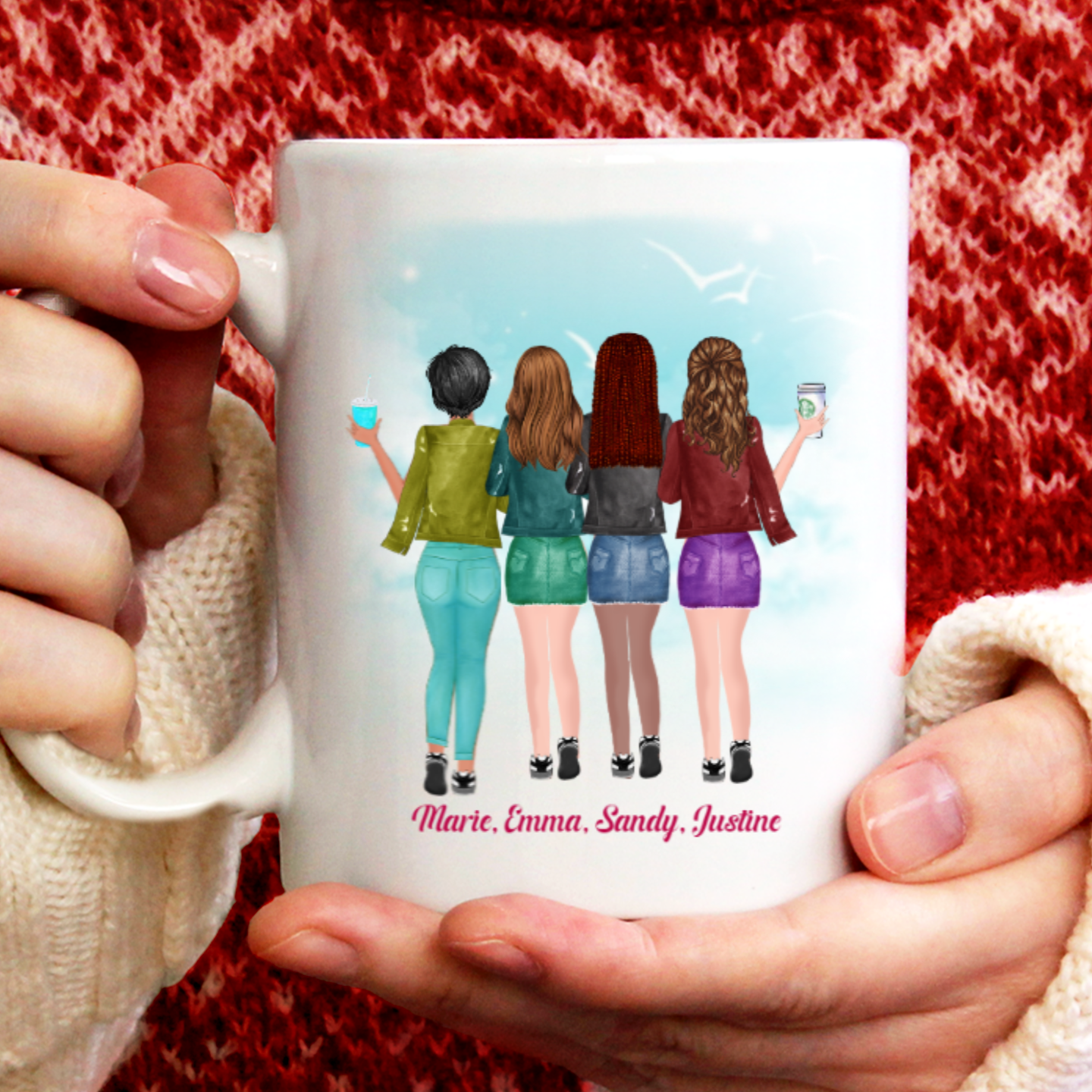 Mug Personnalisé 4 Sœurs Ou Meilleures Amies Je Vous Aime Plus Que Tescadeaux 5948