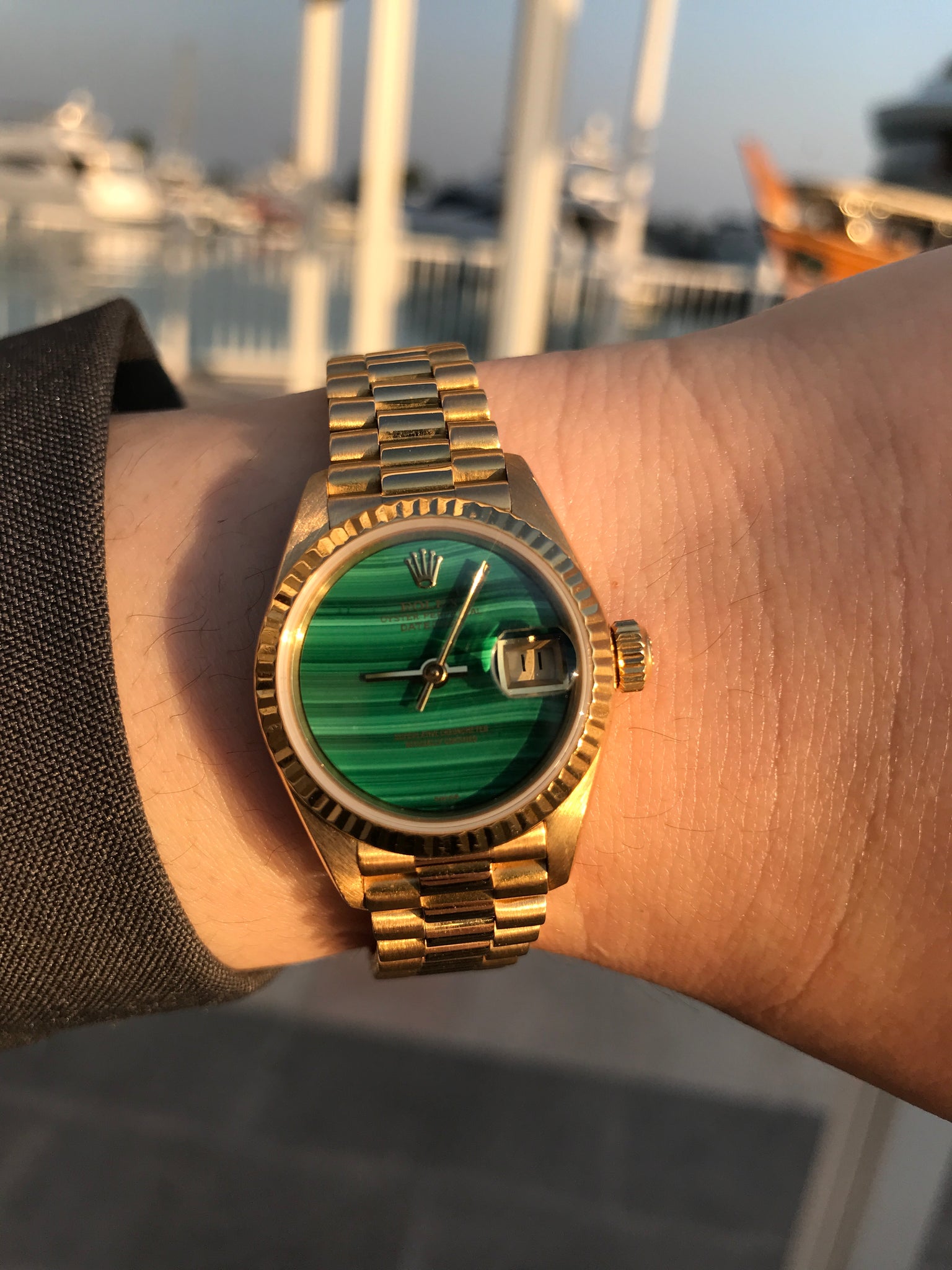 rolex malachite dial