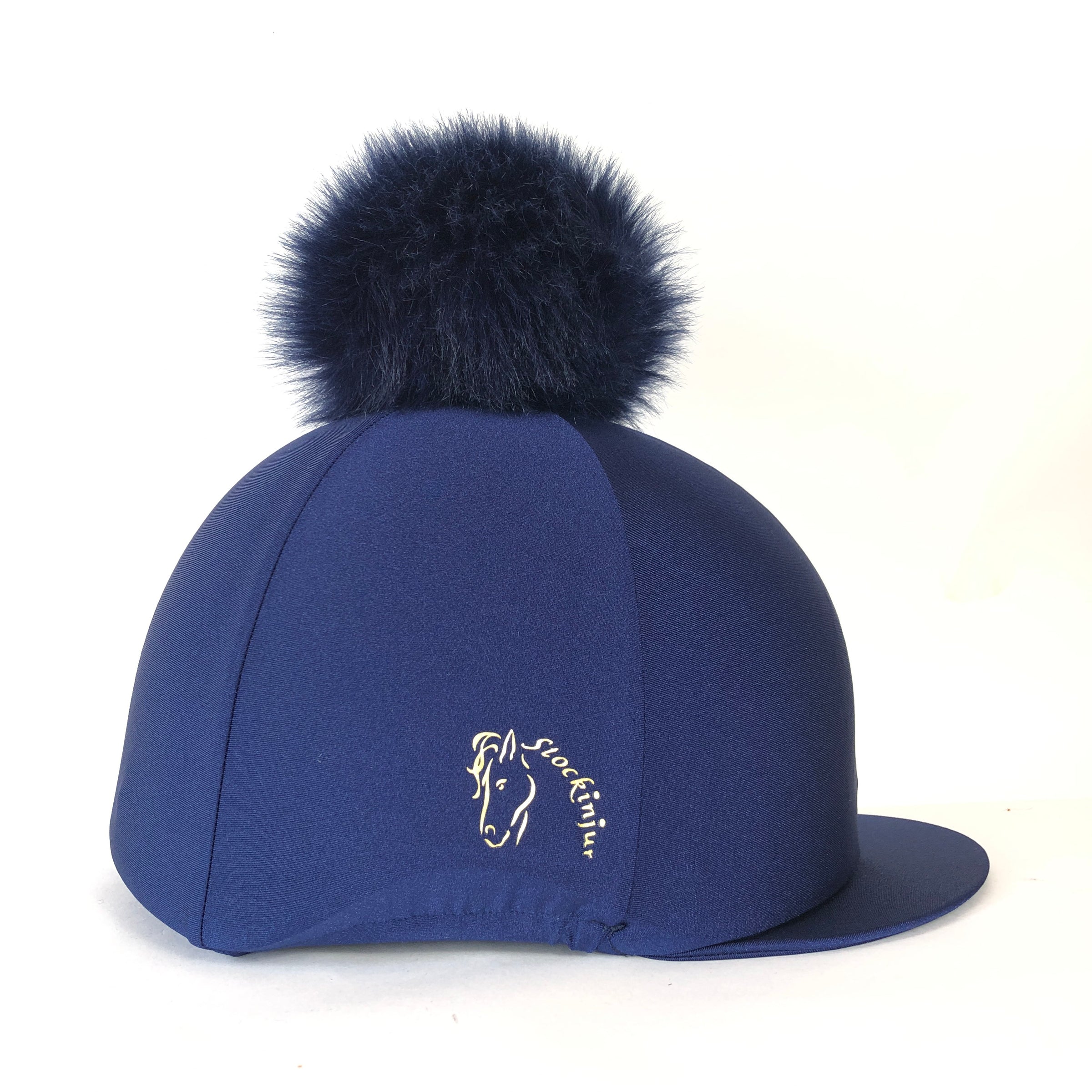 navy fur hat