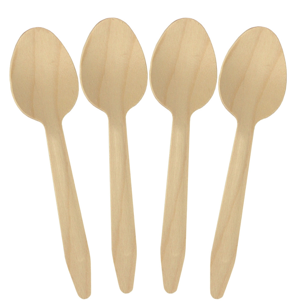 UNIQ® Wooden Heavy Weight Biodegradable Spoons with Comfort Handle - Eco Friendly Supplies product image