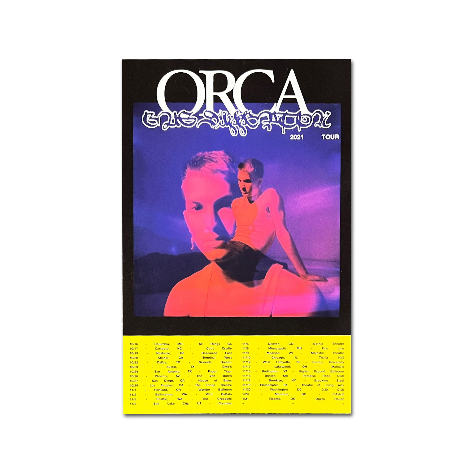 Orca 2021 US Tour Poster - Gus Dapperton product image