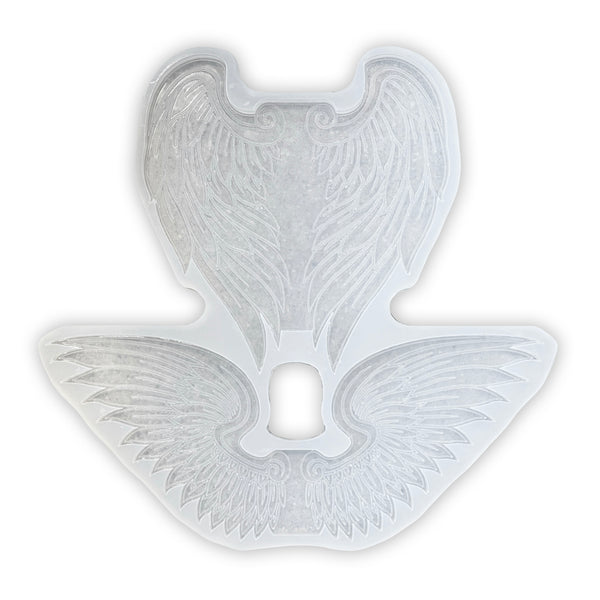 Angel Wings Super Shiny 1.5 inch Silicone Mold for DIY Round Circle Phone Grip Resin Mold, Phone Socket Molds for Epoxy Resin, 4-Cavity Silicone Mould for DIY