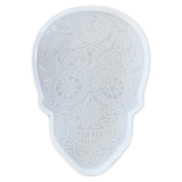 Skull Small Embed 12 Cavity Silicone Mold 5529